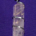 Spiral Pink Gemstone Silver Pendant